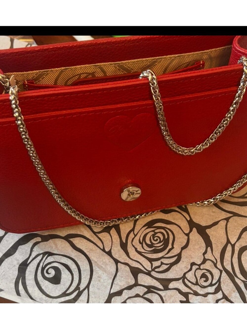 Brighton Ginger Snappy mini Messenger Crossbody Bag no flap  RED H42827 $195